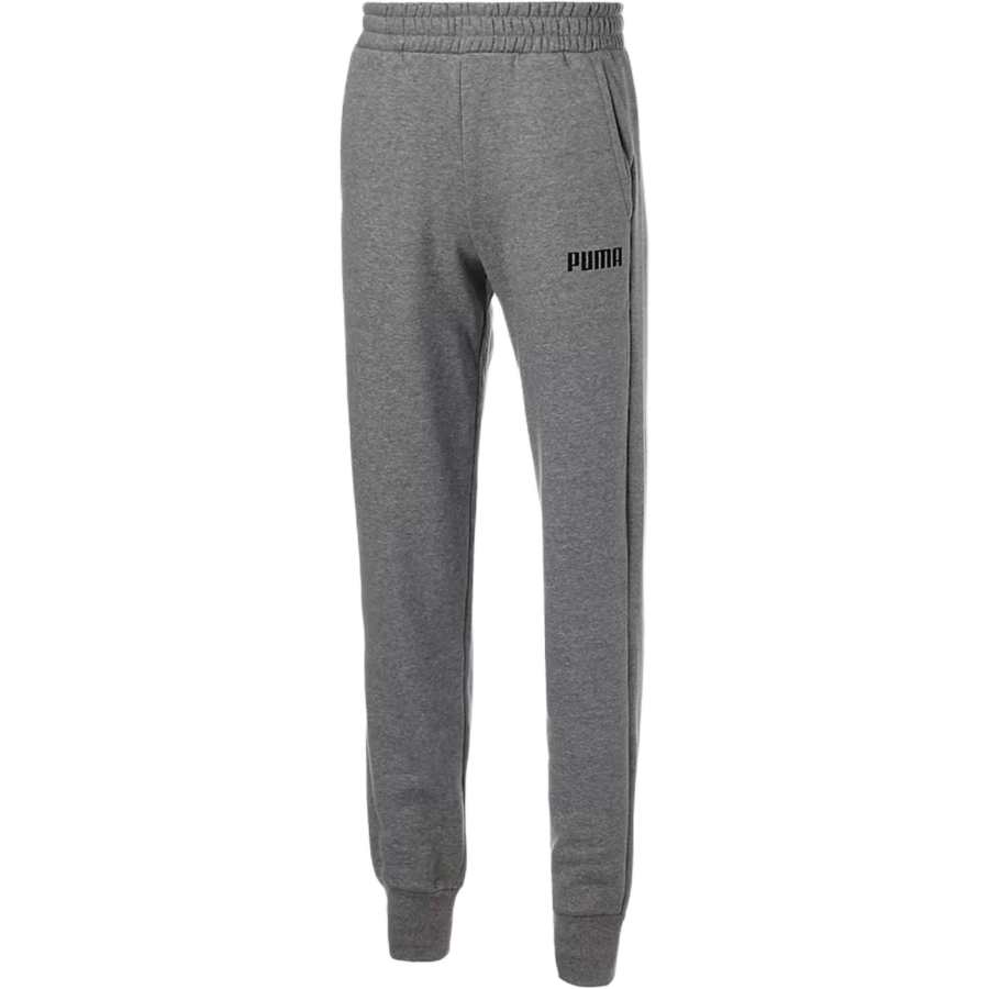PUMA Knitted Sweatpants Men's Gray Moderate Cuffed Pants