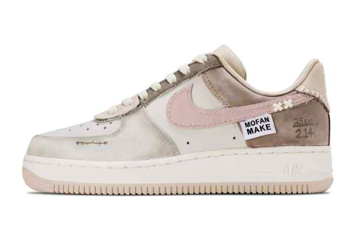 Nike Nike Air Force 1 Slip Resistant Abrasion Resistant Low top Skateboard Shoes Women's Pink