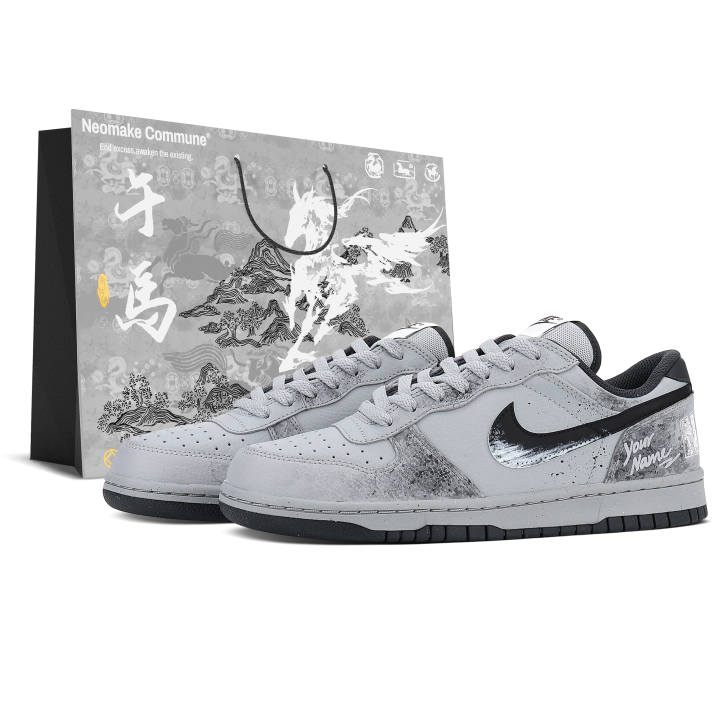 Nike Nike Big Low top Skateboard Shoes Men's Black Gray