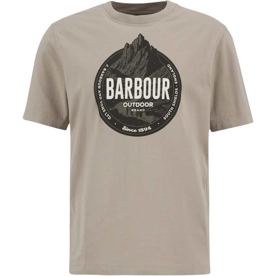 BARBOUR T Shirts Men's Gray Crew Neck Moderate Straight Fit