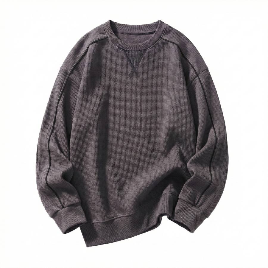 Hodo Sweatshirts Unisex Blue Gray Crew Neck Moderate Regular