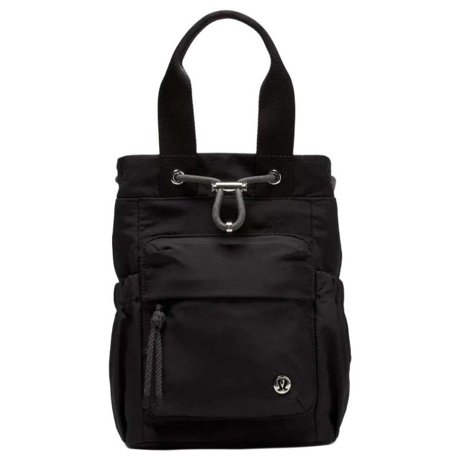 Lululemon Convertible Nylon Bucket Bag, Crossbody Handbag Mini Women's Black