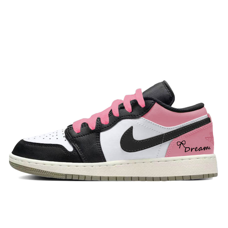 Jordan Jordan Air Jordan 1 Berry Milk Foam Synthetic Leather, Leather Slip Resistant Abrasion Resistant