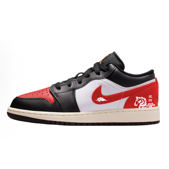Jordan Jordan Air Jordan 1 Pony Blessing Low top Kids' Skateboarding Shoes Red Unisex
