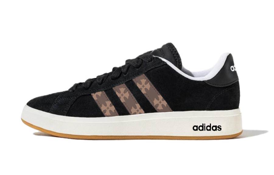 Adidas Adidas Grand Court Base 00s Synthetic Leather Thermal Height Increasing Low top Skateboard Shoes Unisex Brown