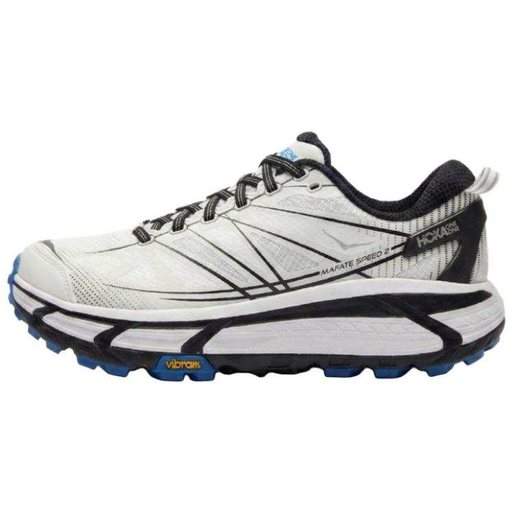 HOKA ONE ONE Mafate Speed 2 Trail Running Shoes Unisex White Black Blue