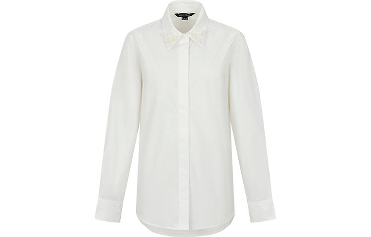 URBAN REVIVO Shirts Women's White Lapel Thin Shirt