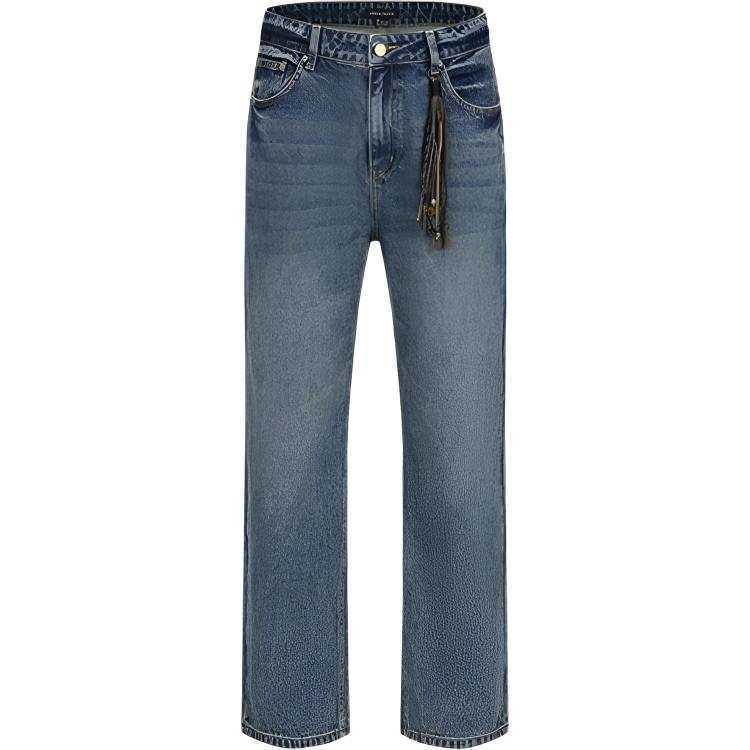 URBAN REVIVO Jeans Men's Medium Gray Blue Moderate Straight Fit Pants