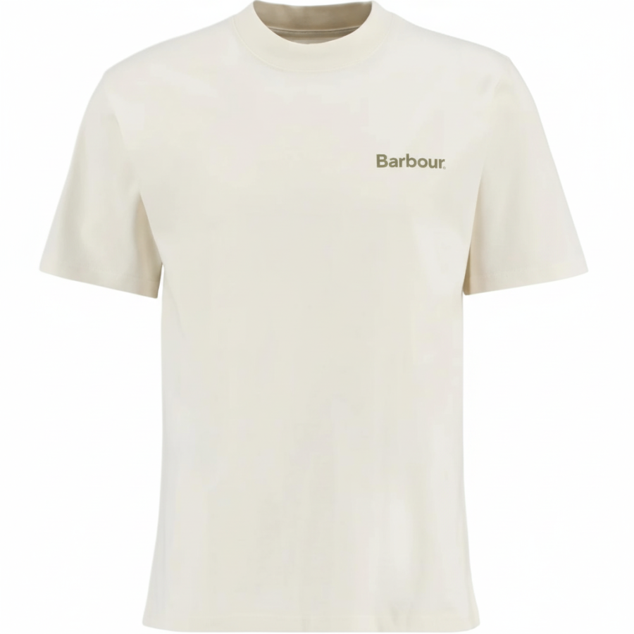 BARBOUR T Shirts Men's White Crew Neck Moderate Straight Fit