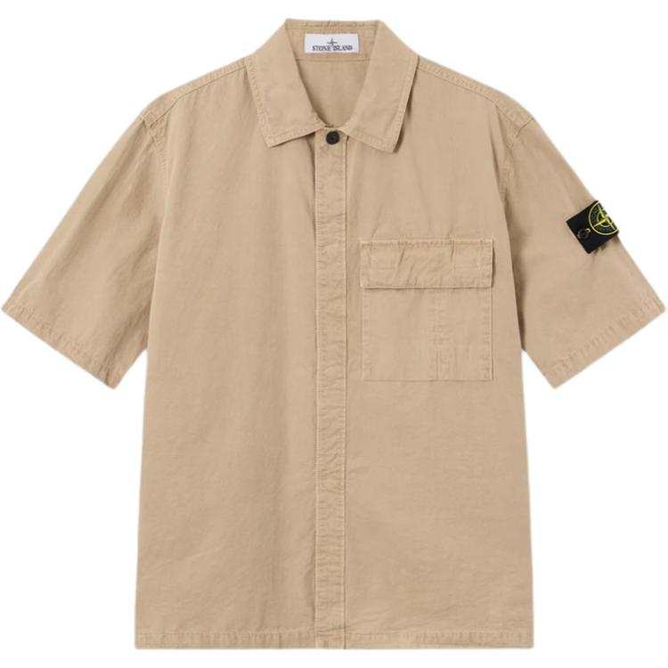 Stone Island chest-pocket short-sleeve shirt