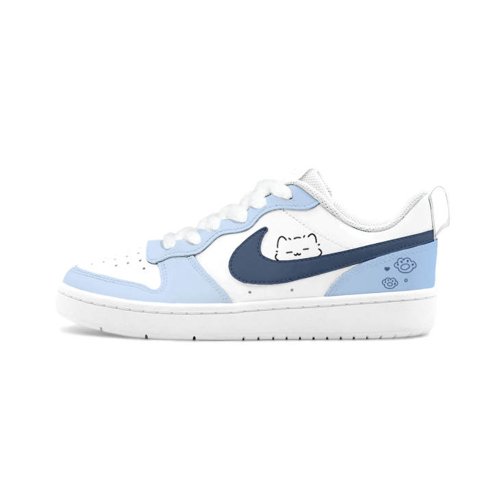 Nike Nike Court Borough Big Fish Manufacturing, Sleepy Meow Leather Abrasion Resistant Breathable