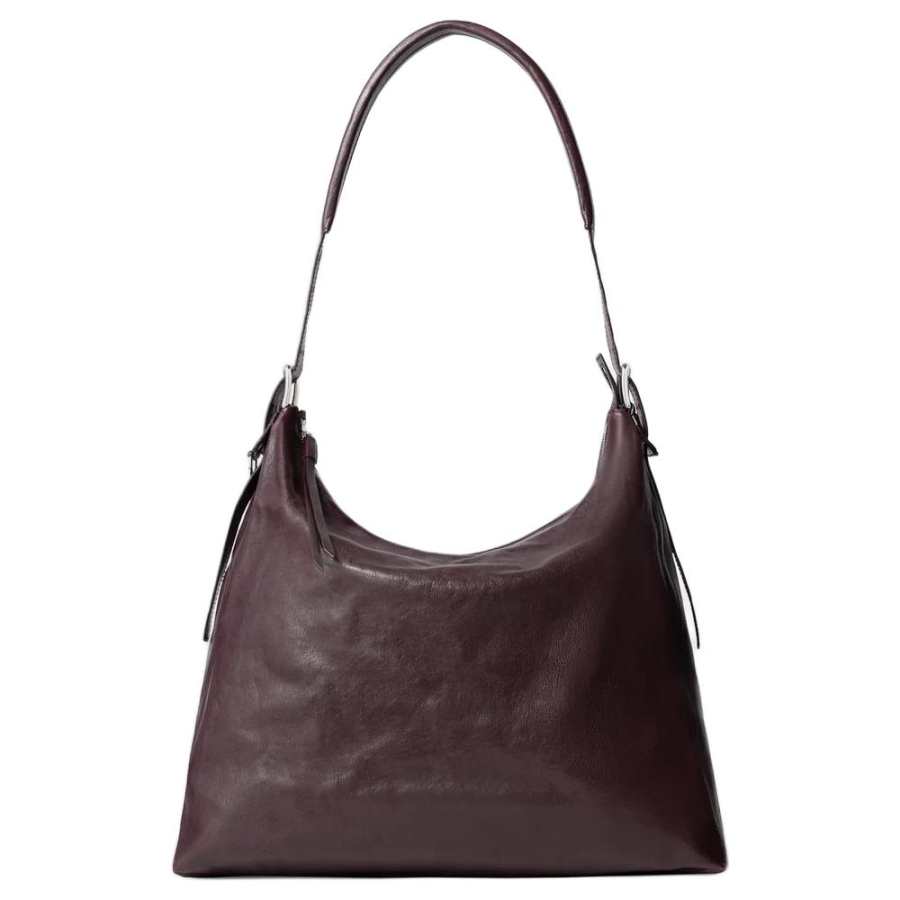 Lemaire Leather Shoulder Bag Women's Oak Red