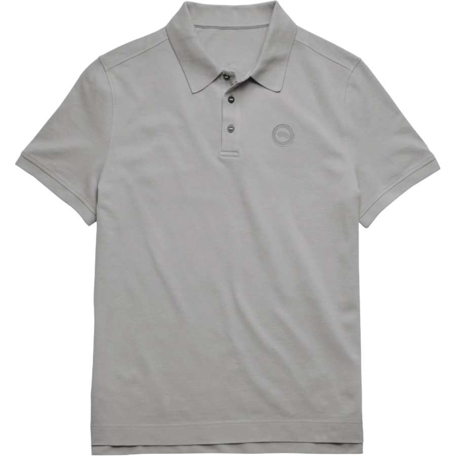 Canada Goose Polo Shirts Men's Gray Lapel Moderate Other