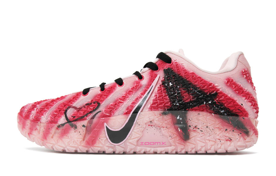 Nike Nike Ja Morant 3 Walking Planet, Ink Dyed Heartfelt Abrasion Resistant Low top Basketball Shoes Unisex Pink Black