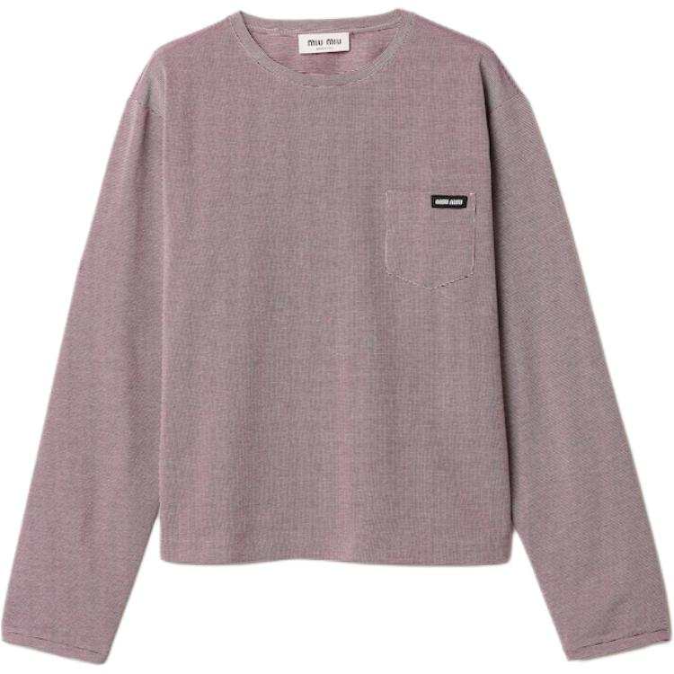 MIU MIU Drop Shoulder Sleeve T Shirt Women's
