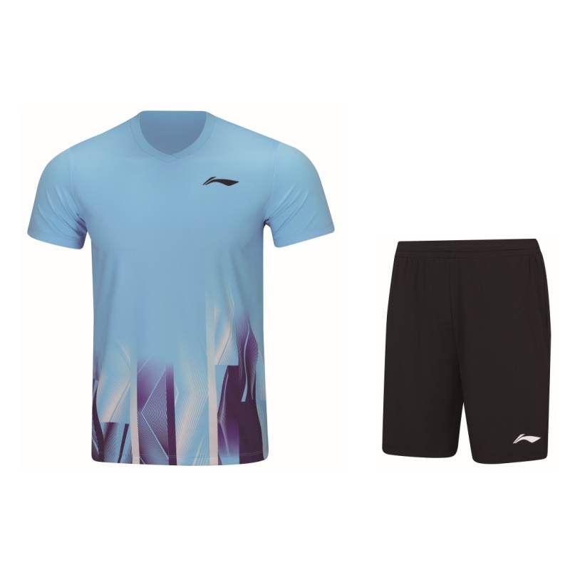 Li-Ning Li Ning Badminton Collection Badminton Jersey Set Unisex Moon White Blue