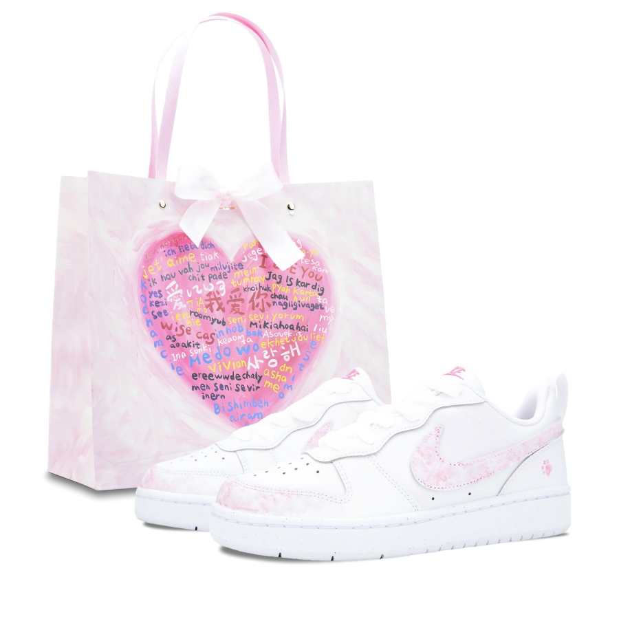 Nike Nike Court Borough Vanilla Milk Cap Shopping Bag Synthetic Leather Slip Resistant Abrasion Resistant Low top