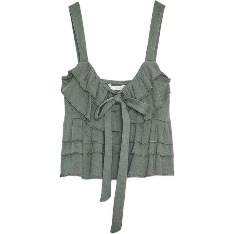 ZARA Camisoles Women's Green Camisole Moderate Other