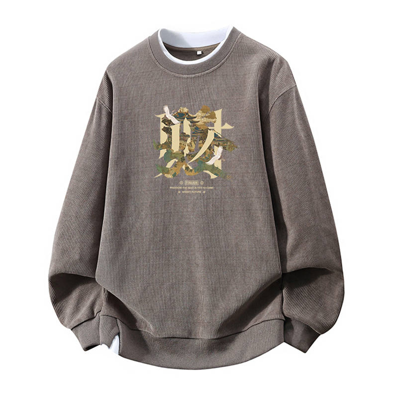 Tonlion T Shirts Unisex Crew Neck Moderate Mock Two Piece