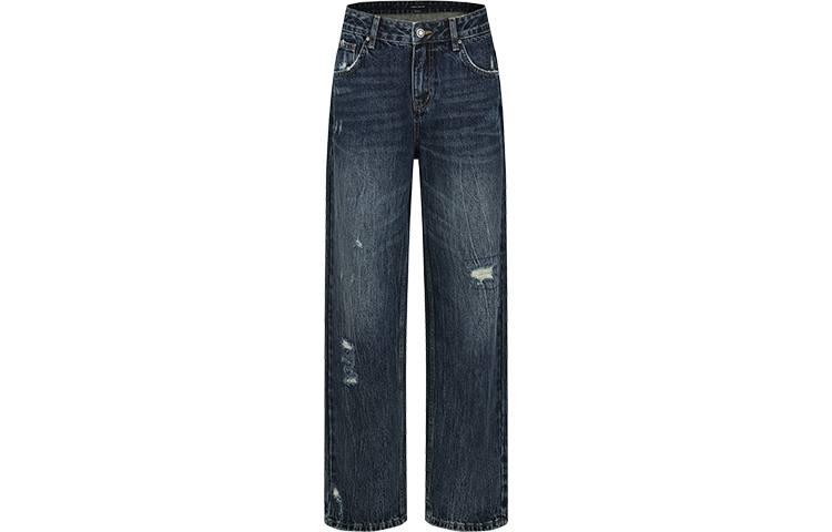 URBAN REVIVO Jeans Women's Blue Moderate Wide Leg Pants