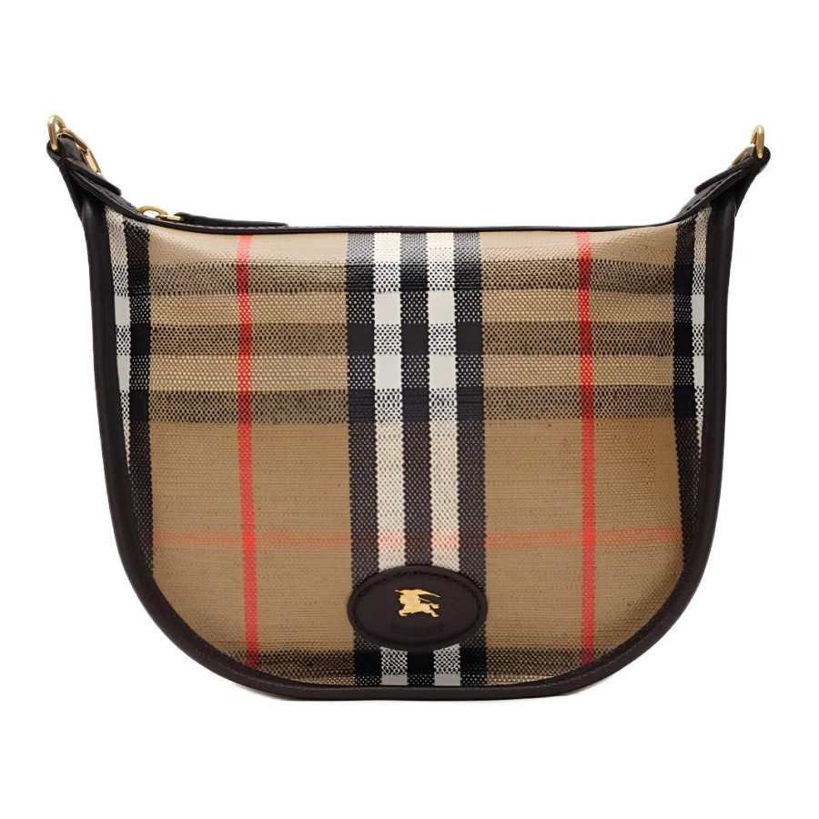 Burberry Highlands Cotton Shoulder Bag Mini Women's Sandy Beige