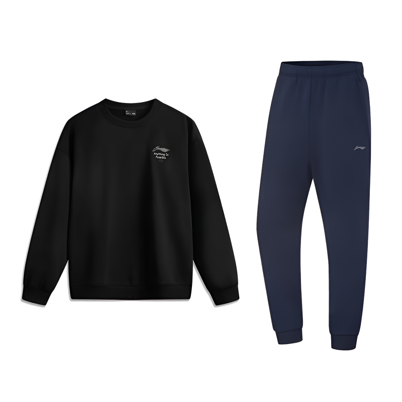 Li-Ning Li Ning Casual Sportswear Unisex Black+Dark Marine Blue