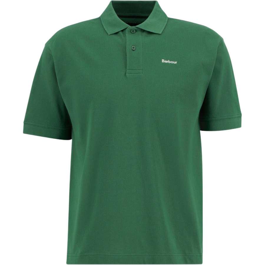 BARBOUR Polo Shirts Men's Racing Green Polo Collar Moderate Straight Fit