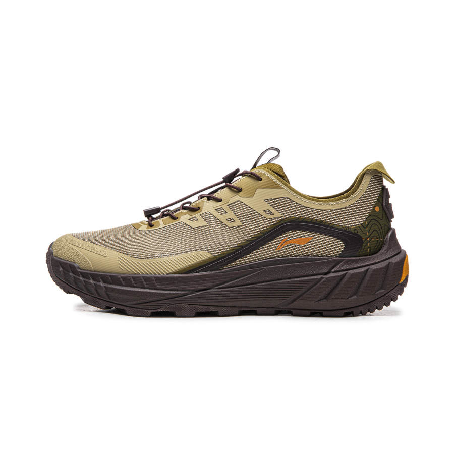 Li-Ning Li Ning Chuo Ye V2 Abrasion Resistant Rebound Low top Trail Running Shoes Men's Umber