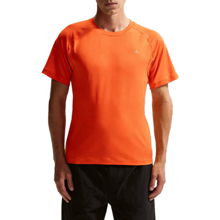 Nike Nike ACG T Shirts Men's Safe Orange/Bright Purple/Peak White Crew Neck