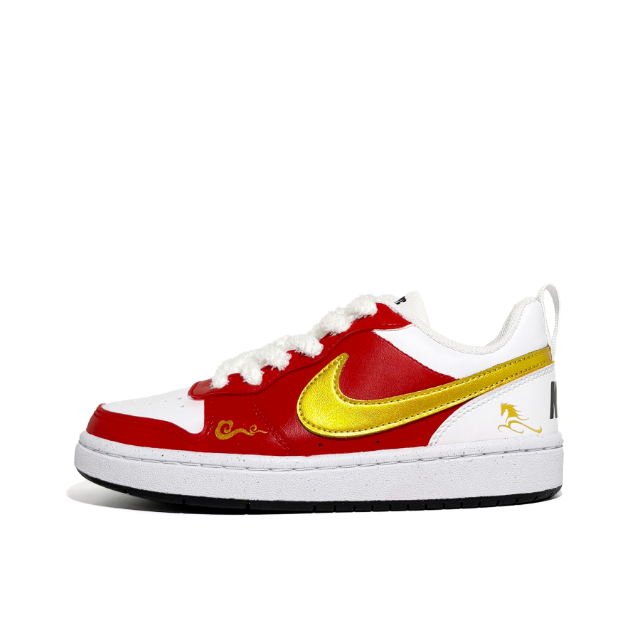 Nike Nike Court Borough Prosperity Soaring Abrasion Resistant Skateboard Shoes Red Teenagers