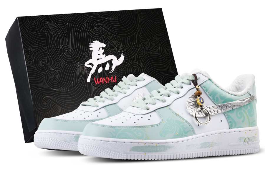 Nike Nike Air Force 1 Jade Horse Greetings Cushioning Balance Low top Skateboard Shoes Men's White Green