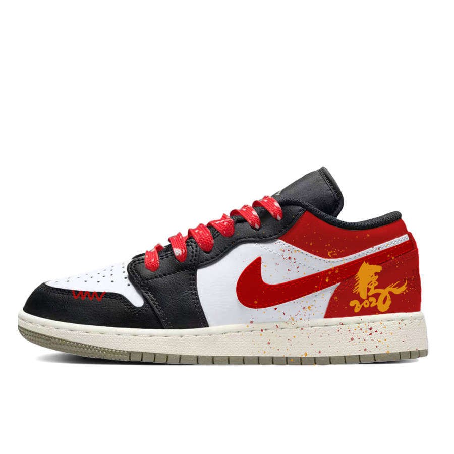 Jordan Jordan Air Jordan 1 Crimson Gold Shadow Synthetic Leather, Leather Slip Resistant Abrasion Resistant