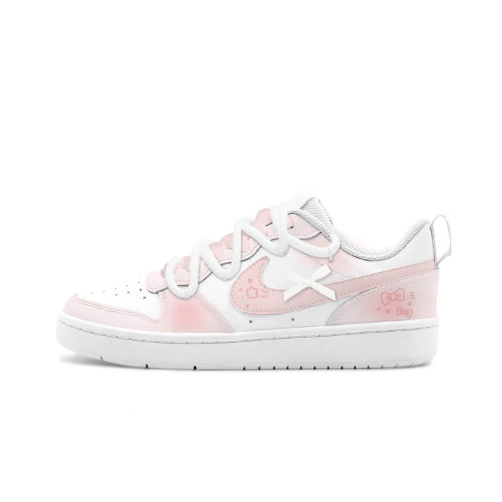 Nike Nike Court Borough Big Fish Manufacturing, Sweet Peach Bubble Leather Abrasion Resistant Breathable