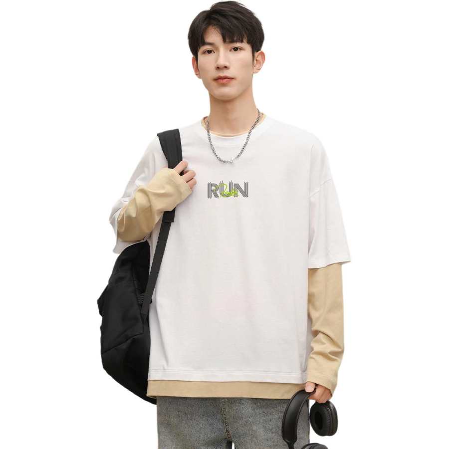 BALENO T Shirts Men's Crew Neck Moderate Mock Two Piece