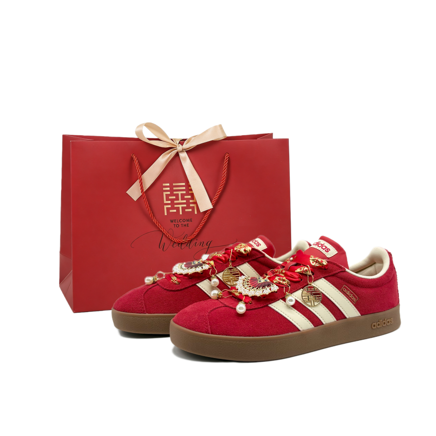 Adidas Adidas VL Court Wedding Shoes Slip Resistant, Abrasion Resistant, Lightweight, Breathable
