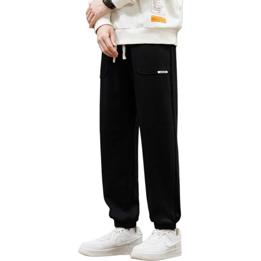 JEANSWEST Casual Pants Unisex Moderate Cuffed Pants