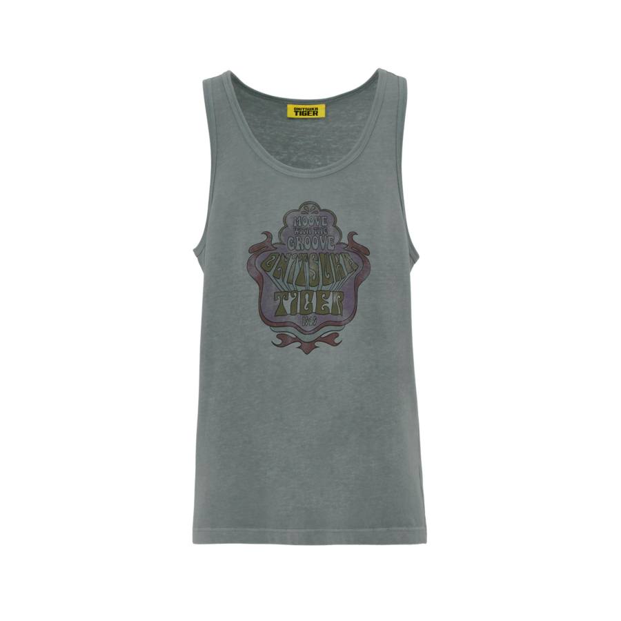 Onitsuka Tiger DENIVITA Print Tank Top Men's Gray