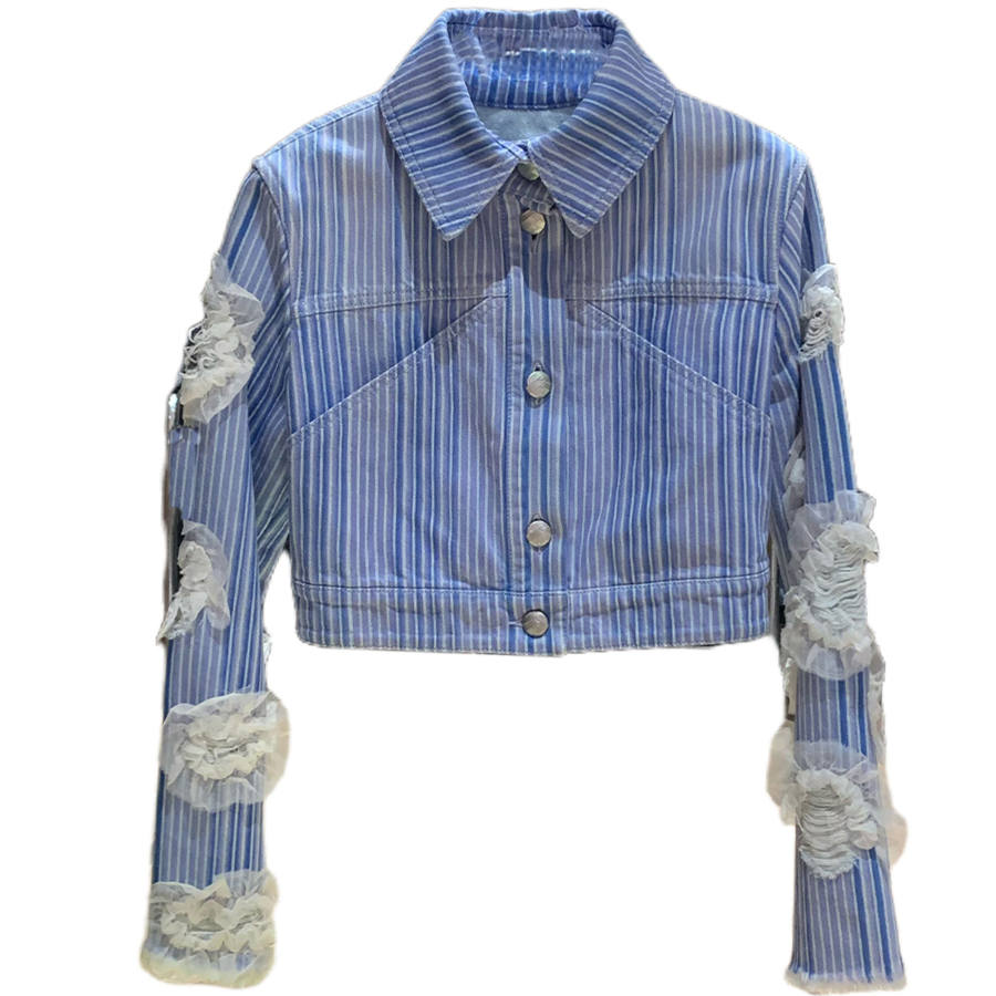 CHANEL CHANEL Denim Jacket Women's Blue