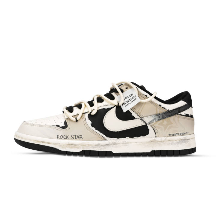 Nike Nike Dunk Black White, Spotty Abrasion Resistant Slip Resistant Abrasion Resistant Slip Resistant Low top