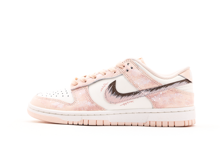 Nike Nike Dunk Leather Wrapping, Wear Resistant And Non Slip Low top Skateboard Shoes Unisex White Pink