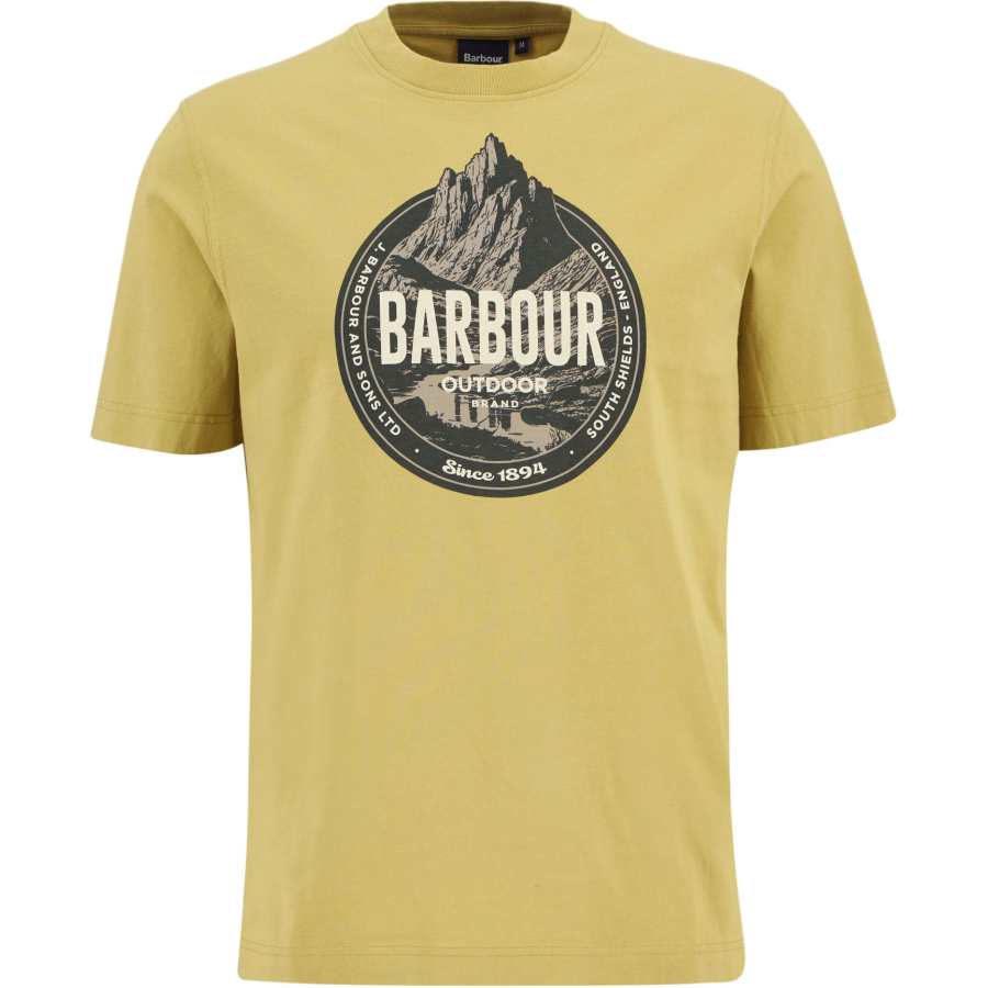 BARBOUR T Shirts Men's Yellow Crew Neck Moderate Straight Fit