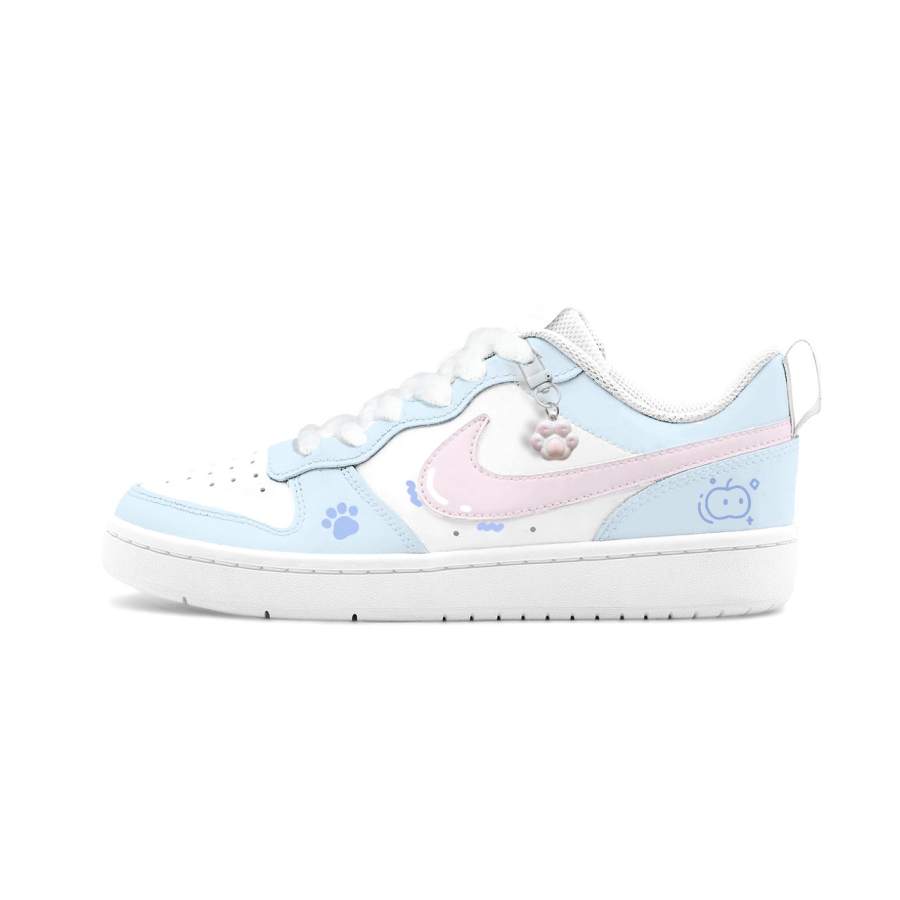 Nike Nike Court Borough 2 Ice Cream Cloud Leather Cushioning Abrasion Resistant Slip Resistant Low top Skateboard Shoes