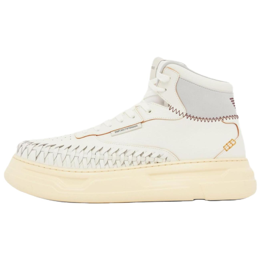 EMPORIO ARMANI Mid top Casual Shoes 4.3cm Men's White