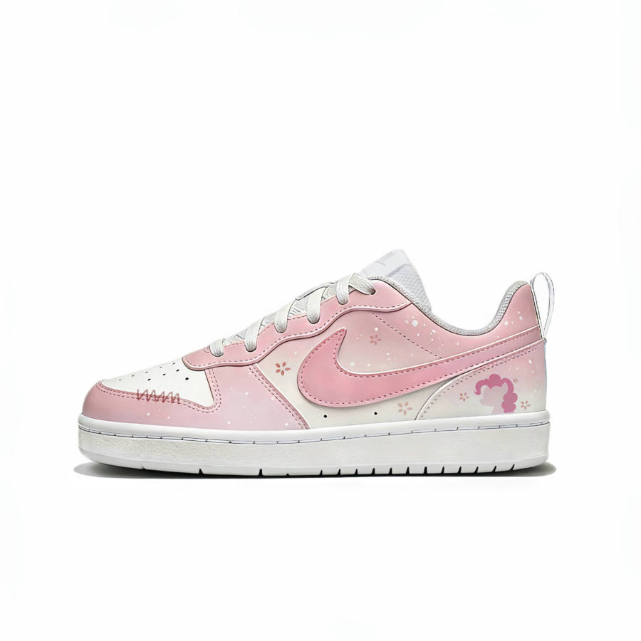 Nike Nike Court Borough 2 Leather Abrasion Resistant Low top Kids' Skateboarding Shoes Pink