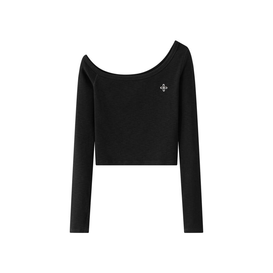 CLIMAX VISION T Shirts Women's Asymmetrical Collar Moderate
