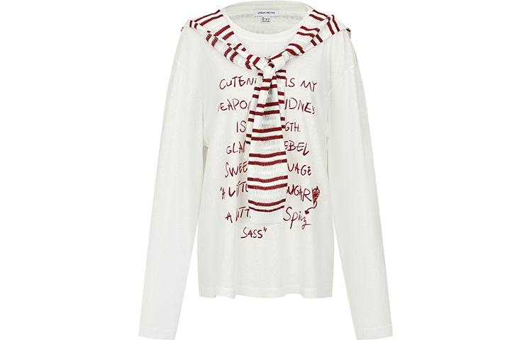 URBAN REVIVO T Shirts Women's White Crew Neck Thin Other