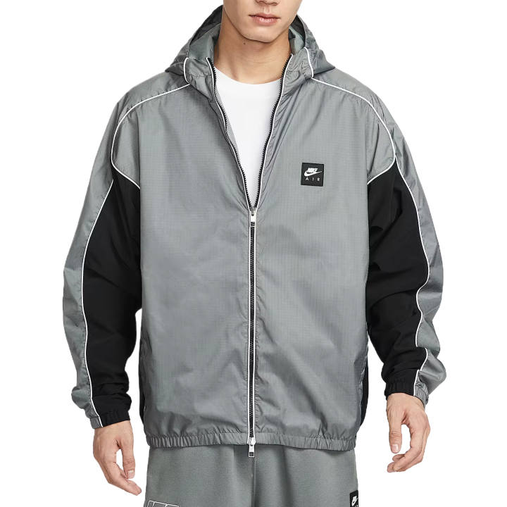Nike Nike Air Jackets Men's Smoke Gray/Black/White Hooded Moderate Other