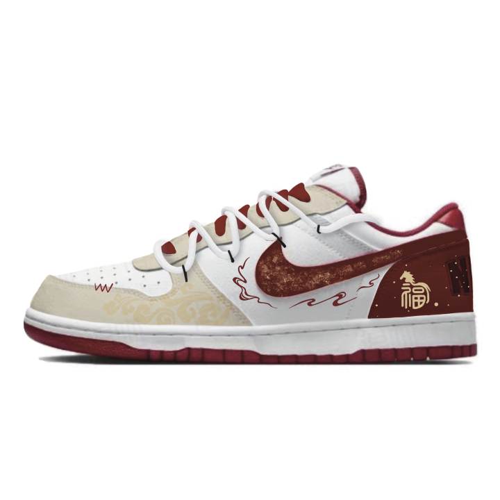 Nike Nike Big Red Horse Bearing Blessing Cloud Pattern Edition Leather