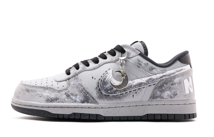 Nike Nike Big Genuine Leather Cushioning Coverage Abrasion Resistant Low top Skateboard Shoes Unisex Gray