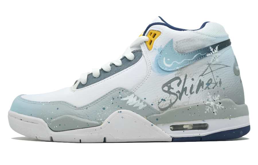 Nike Nike Flight Legacy Winter Season Leather Abrasion Resistant Slip Resistant Mid top Vintage Basketball Shoes Men's